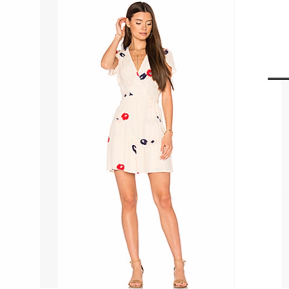 ROLLA’S - Dancer Wrap Dress in Vanilla Rose